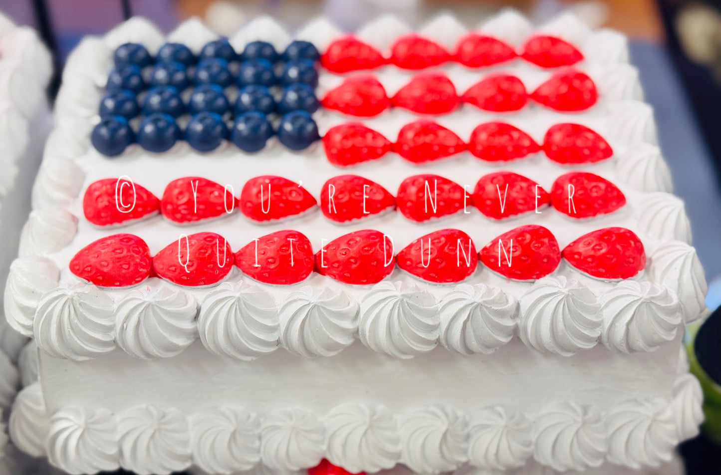 New faux Americana resin berry cake decor