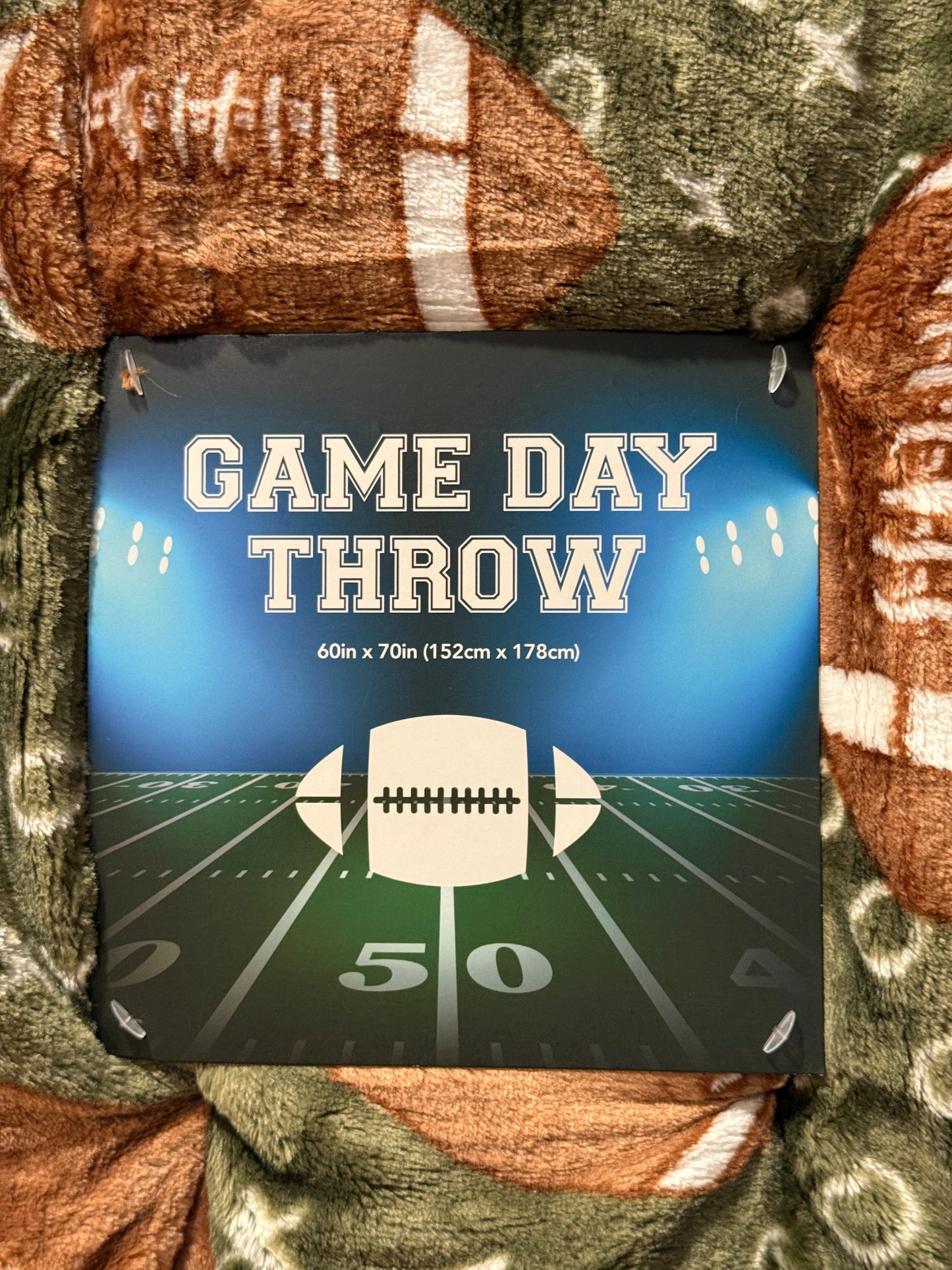 New oversized plush throw blanket bedding 60x70 Game Day football ๐