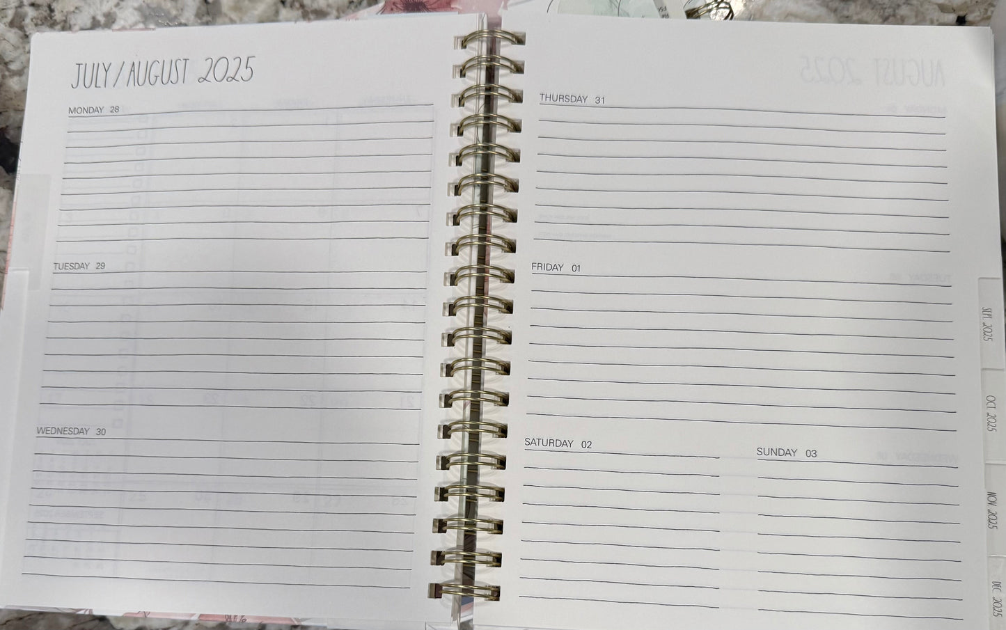 New Rae Dunn 2026 white hardback Planner spiral hardback