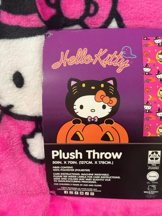 New Hello Kitty Halloween pink throw blanket 50x70