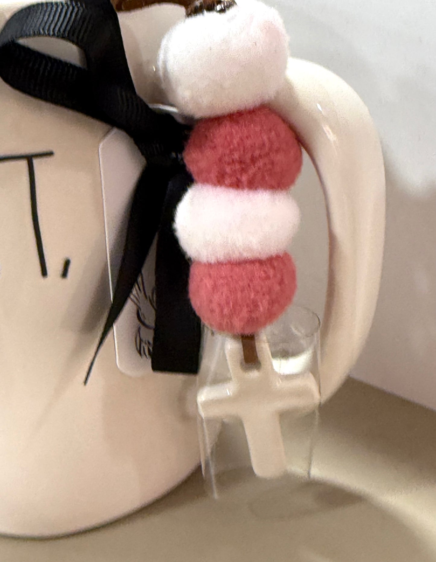 New Rae Dunn white ceramic religious mug BUT FIRST, PRAY with cross charm