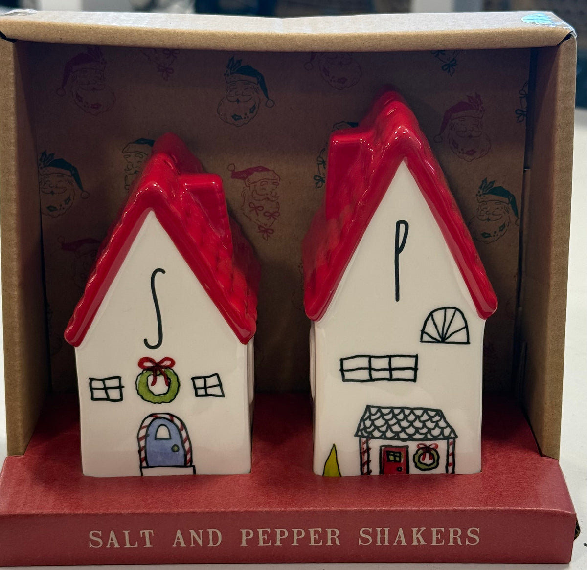 New Rae Dunn Christmas homes salt & pepper shaker set