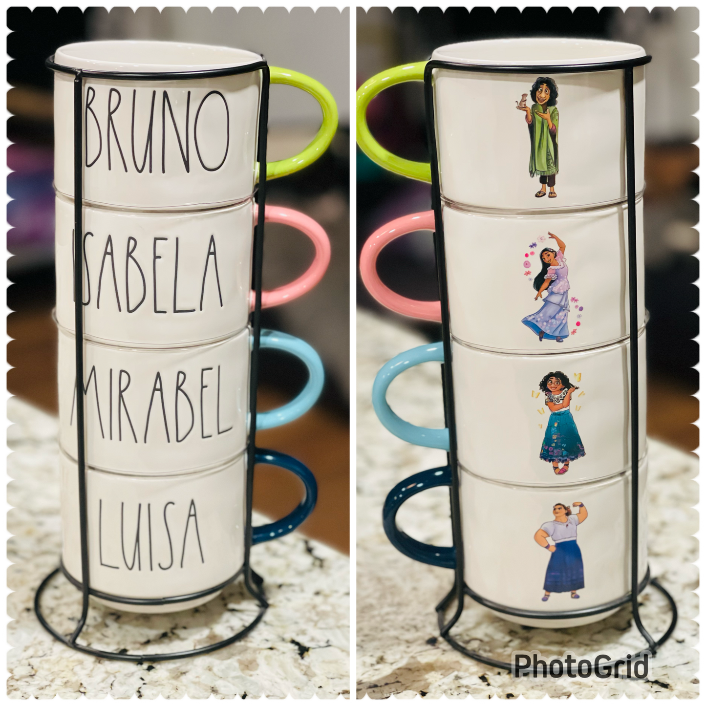 New Rae Dunn Disney Encanto movie coffee mug stacker set