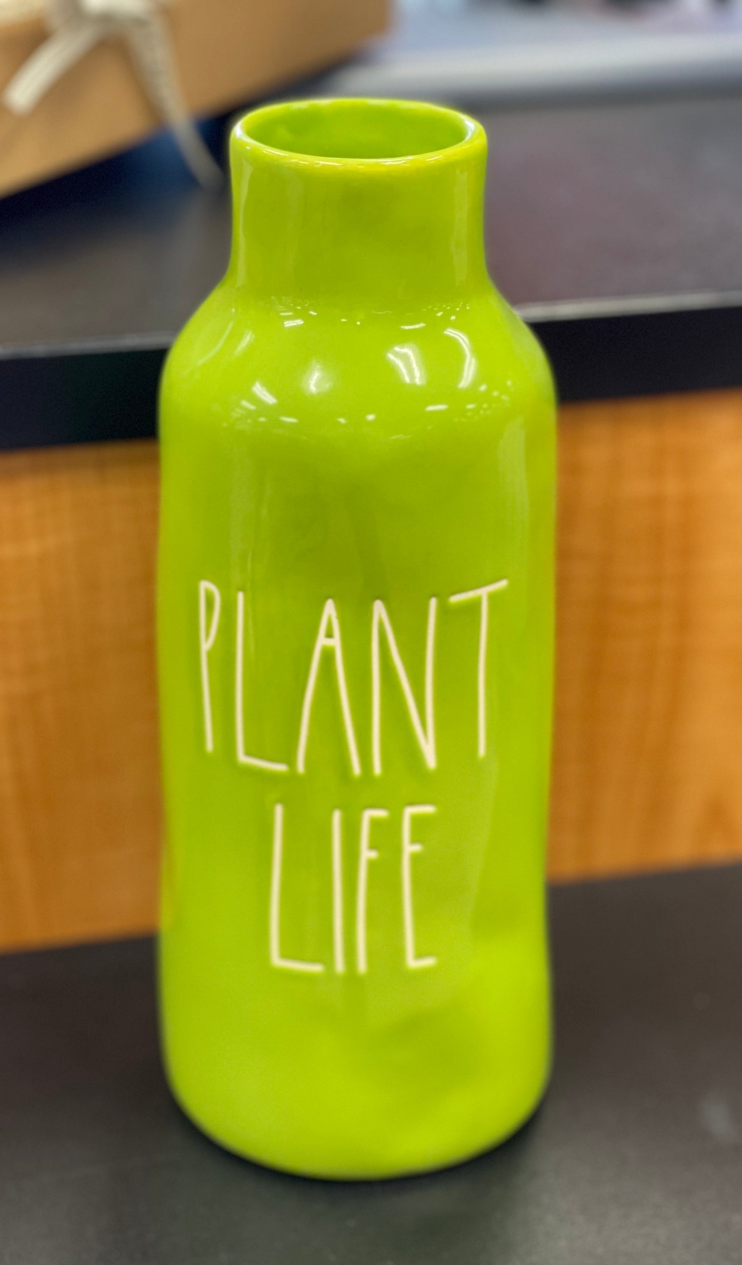 Rae Dunn lime 9” vase PLANT LIFE
