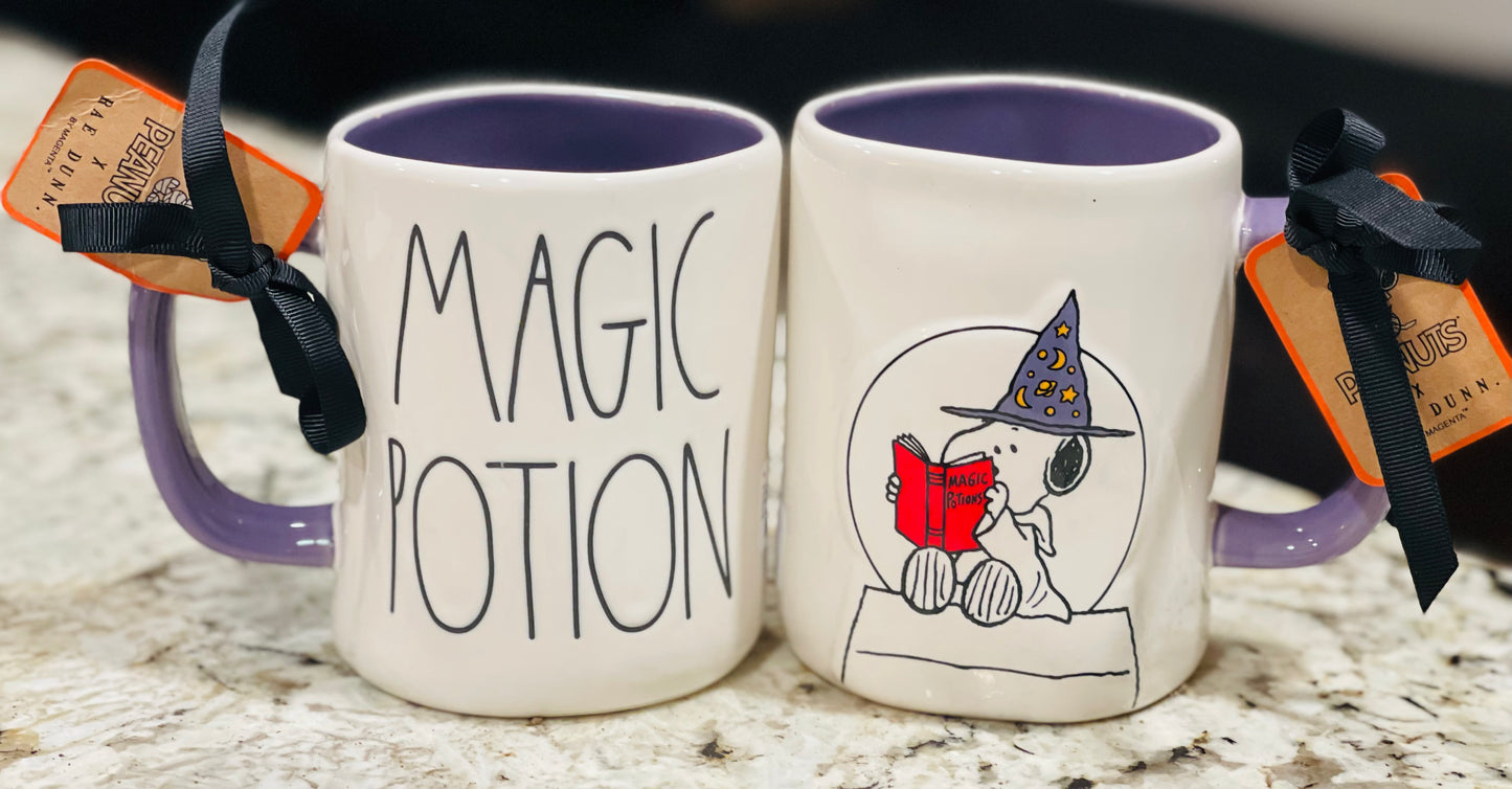 New Rae DunnxSnoopy white ceramic Halloween coffee mug MAGIC POTION