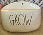 New Rae Dunn ceramic 5x3 wall planter GROW