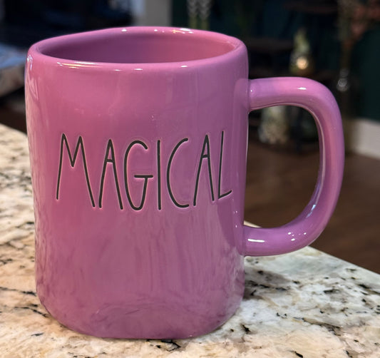 New Rae Dunn purple ceramic coffee mug Halloween decor MAGICAL