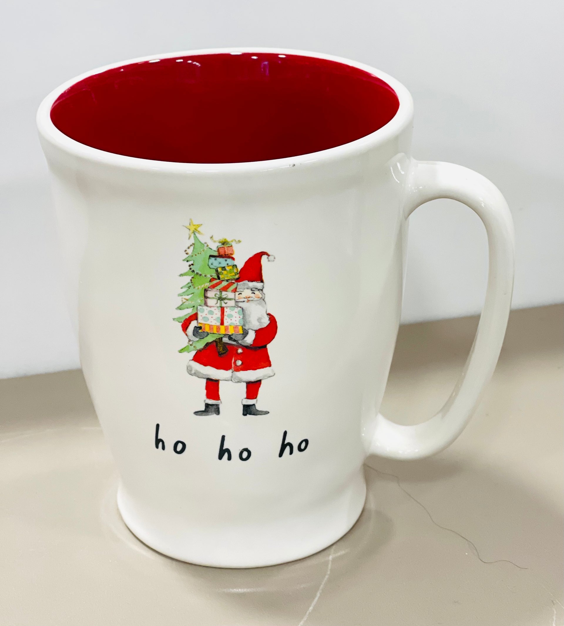 New Rae Dunn ceramic Christmas red coffee mug JOY