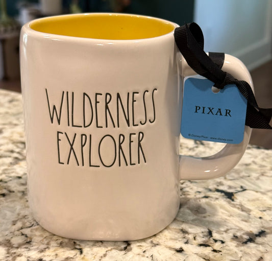 New Rae Dunn x Pixar’s UP! ceramic coffee mug WILDNERNESS EXPLORER