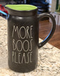 New Rae Dunn Halloween black ceramic drink pitcher MORE BOOS PLEASE