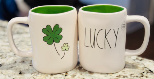 New Rae Dunn St. Patrick’s Day ceramic coffee mug decor LUCKY