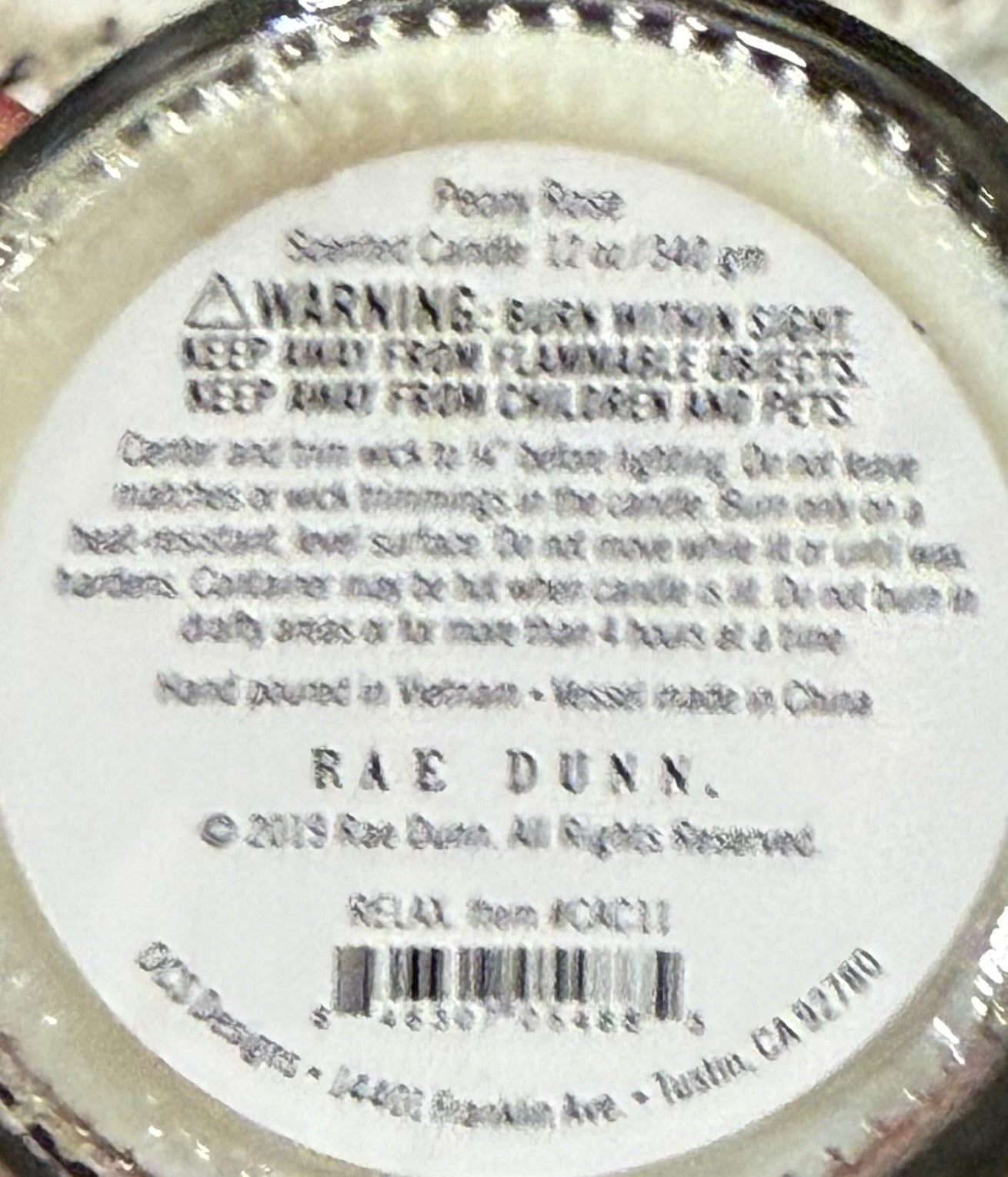New Rae Dunn RELAX candle-peony rose 12oz