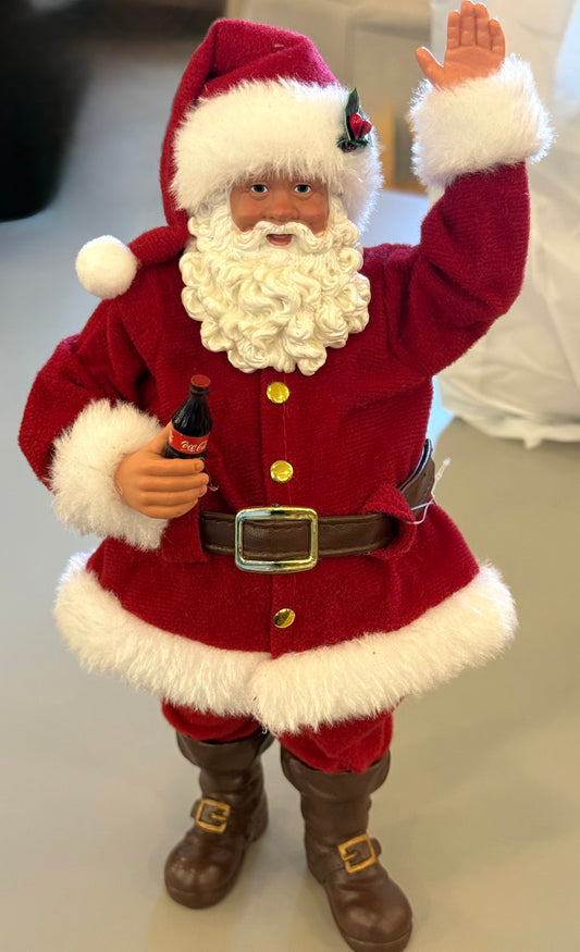 New vintage Coca Cola Santa Christmas decor 7.75”