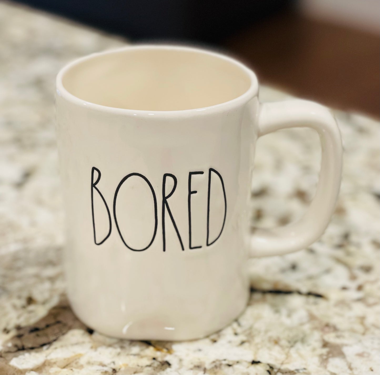 New Rae Dunn white ceramic coffee BORED