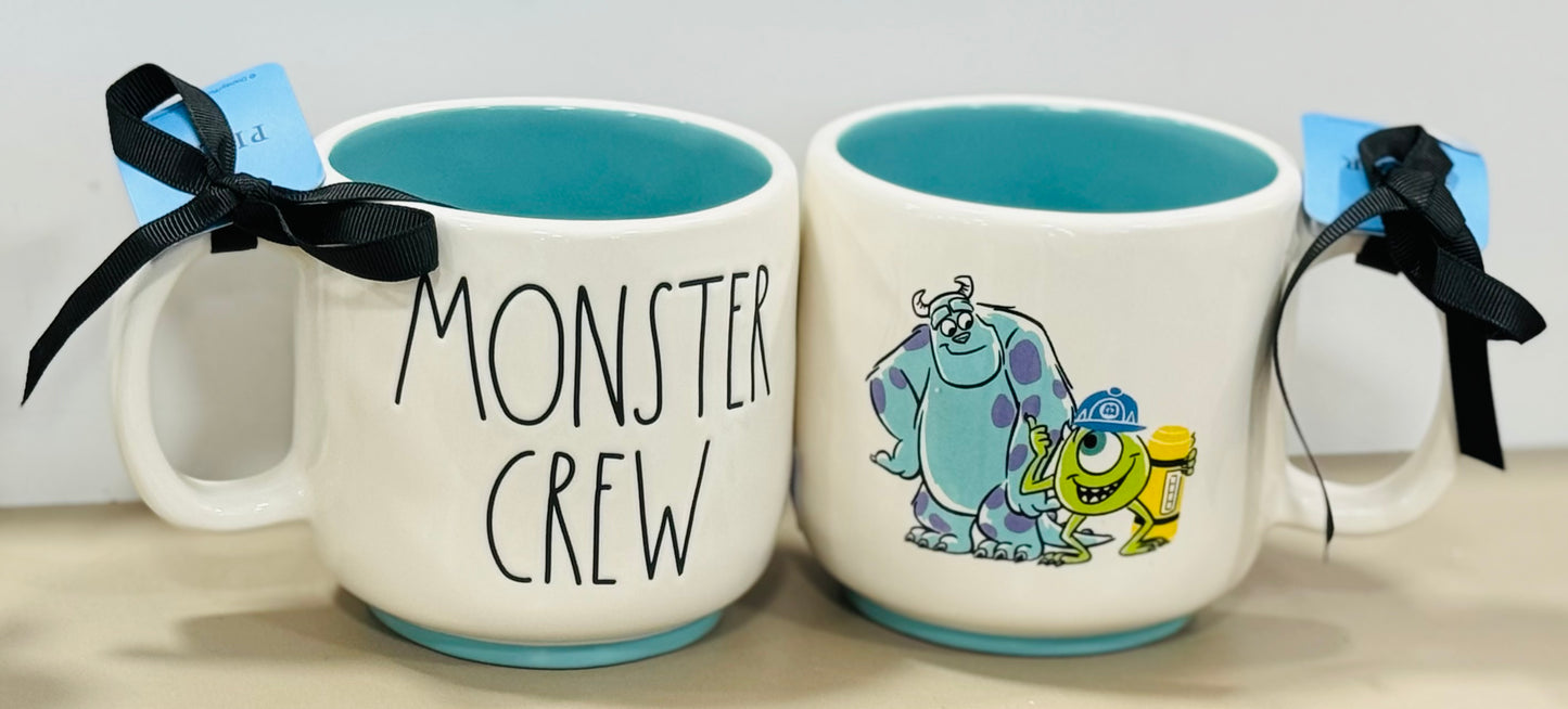 New Rae Dunn x Pixar’s Monsters Inc. ceramic coffee mug MONSTER CREW