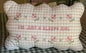New pink gingham needlepoint floral embroidered throw pillow I’M JUST A SLEEPY GIRL