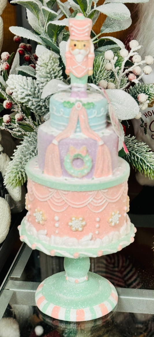 New Peppermint Square pastel cake resin Christmas tree decor