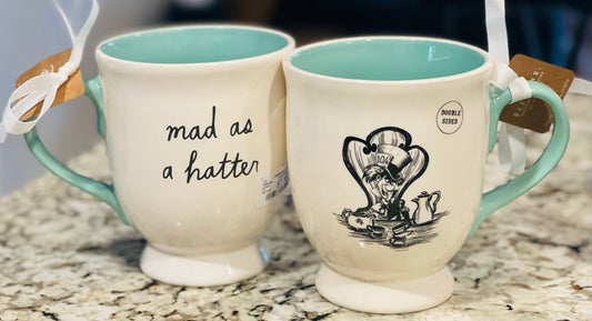 New Rae Dunn x Alice in Wonderland new release mug cup MAD AS A HATTER
