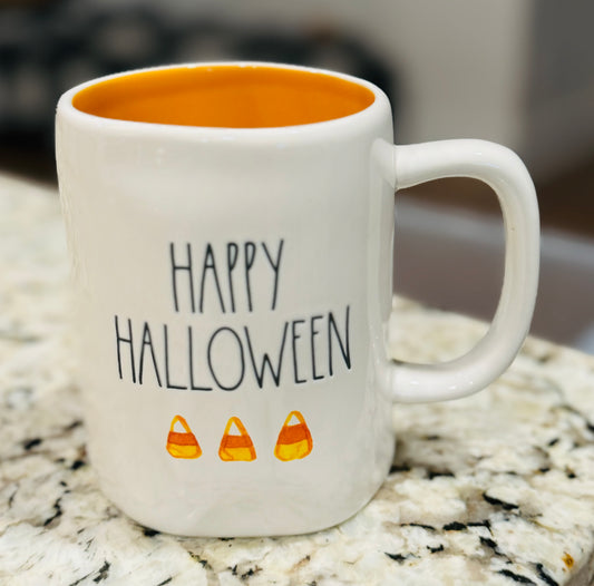 New Rae Dunn ceramic Halloween coffee mug HAPPY HALLOWEEN