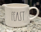 New Rae Dunn white ceramic FEAST gravy boat