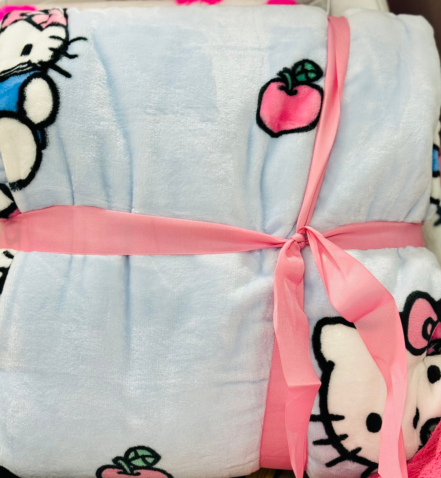 New baby blue Hello Kitty back to school book stack Full/Queen 90x90