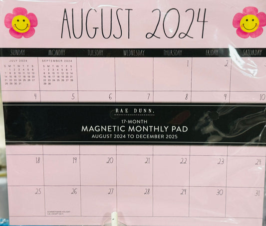 New Rae Dunn pink magnet flower 🌸 calendar 2024-2025