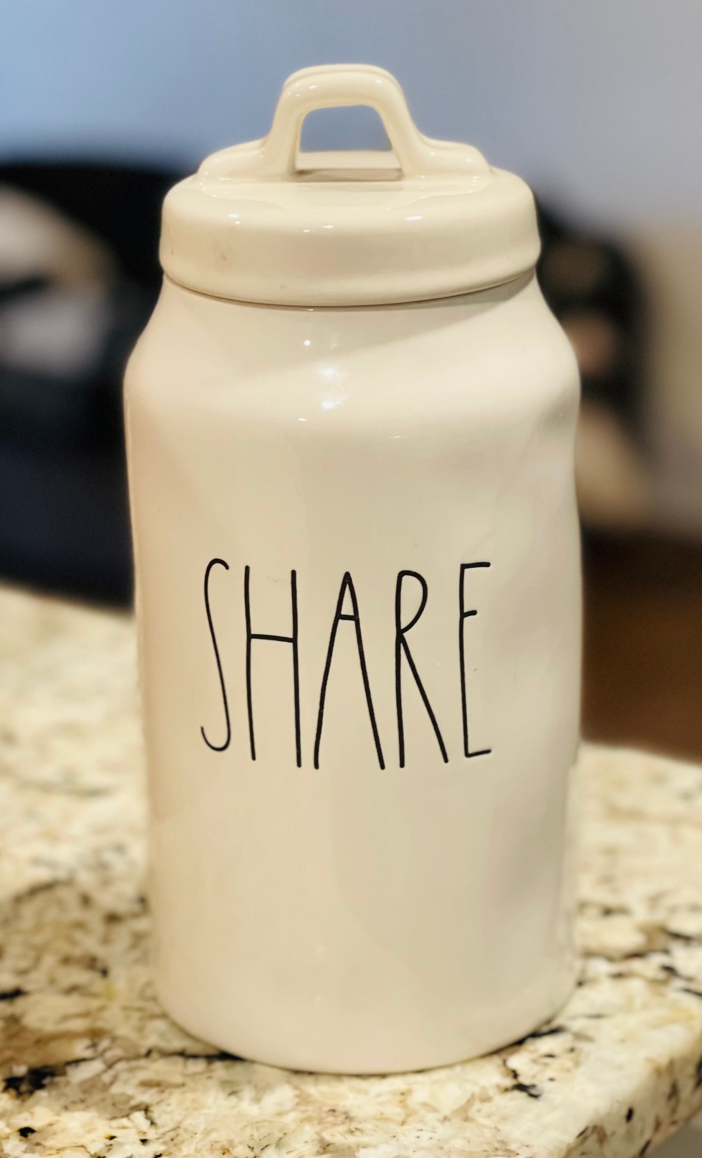 New Rae Dunn white ceramic 9.”storage canister SHARE