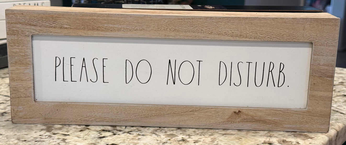 Rae Dunn white wood sign decor 14x2x5 PLEASE DO NOT DISTURB