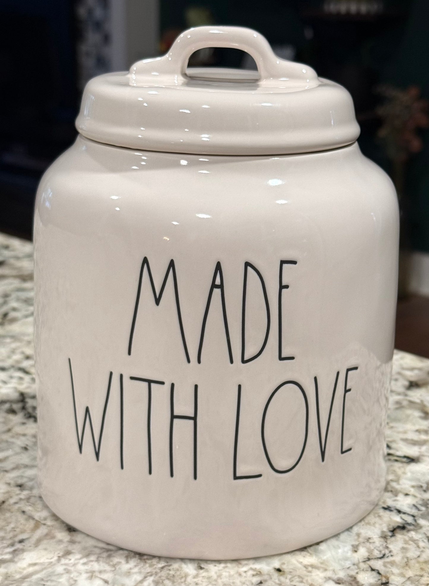 New Rae Dunn white ceramic 8” MADE WITH LOVE