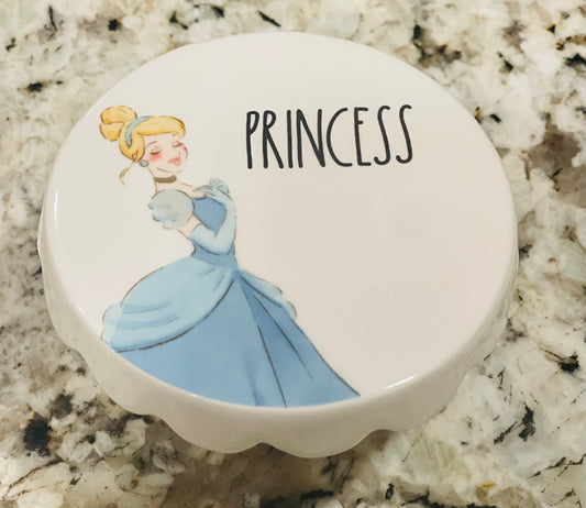 New Rae Dunn x Disney’s Cinderella PRINCESS mini cupcake tier stand 2.5”