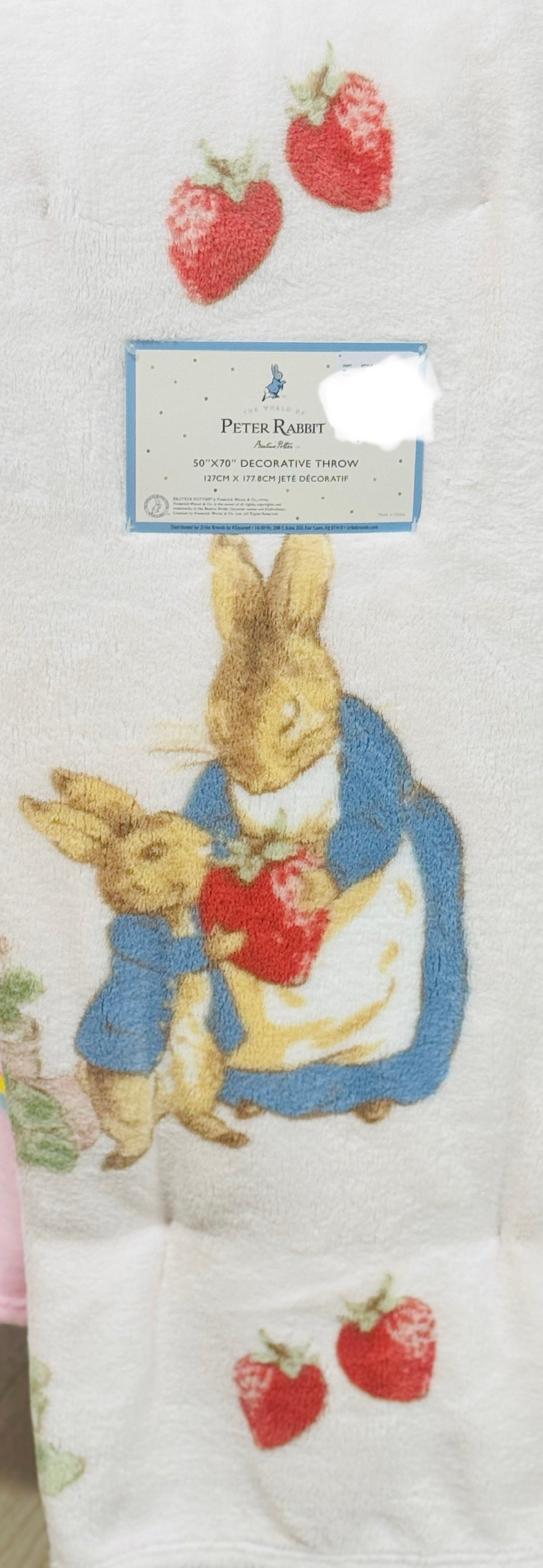 New Peter Rabbit Easter super soft mom/baby throw blanket 50x70