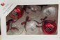 New Rae Dunn 6-piece Christmas glass ornament box set PEACE WISH JOY