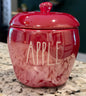 New Rae Dunn red iridescent ceramic apple decor candle decor Candly APPLE