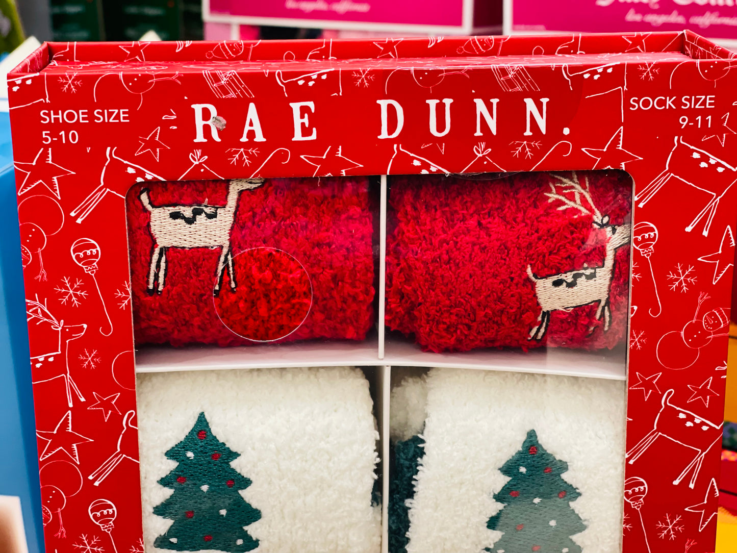 New Rae Dunn 4-piece COZY socks boxed gift set size 5-10