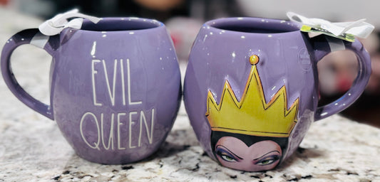 New Rae Dunn x Disney Villains purple ceramic iridescent EVIL QUEEN coffee mug