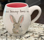 New Rae Dunn white ceramic Easter decor coffee mug SOME BUNNY LOVES ME