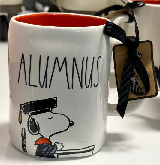New Rae Dunn x Peanuts Snoopy ceramic coffee mug for Graduation ALUMNUS