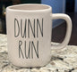 New Rae Dunn white ceramic coffee mug DUNN RUN