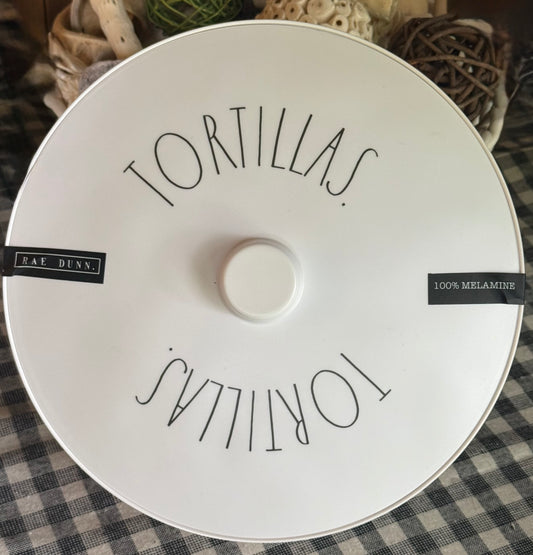 New Rae Dunn white melamine TORTILLAS holder