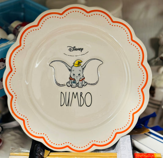 New Rae Dunn x Disney’s DUMBO orange trimmed dessert plate