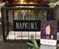 New Rae Dunn black metal NAPKINS holder