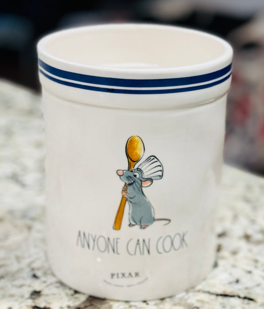 New Rae Dunn x Pixar’s ceramic ANYOBE CAN COOK Ratatouille utensil holder