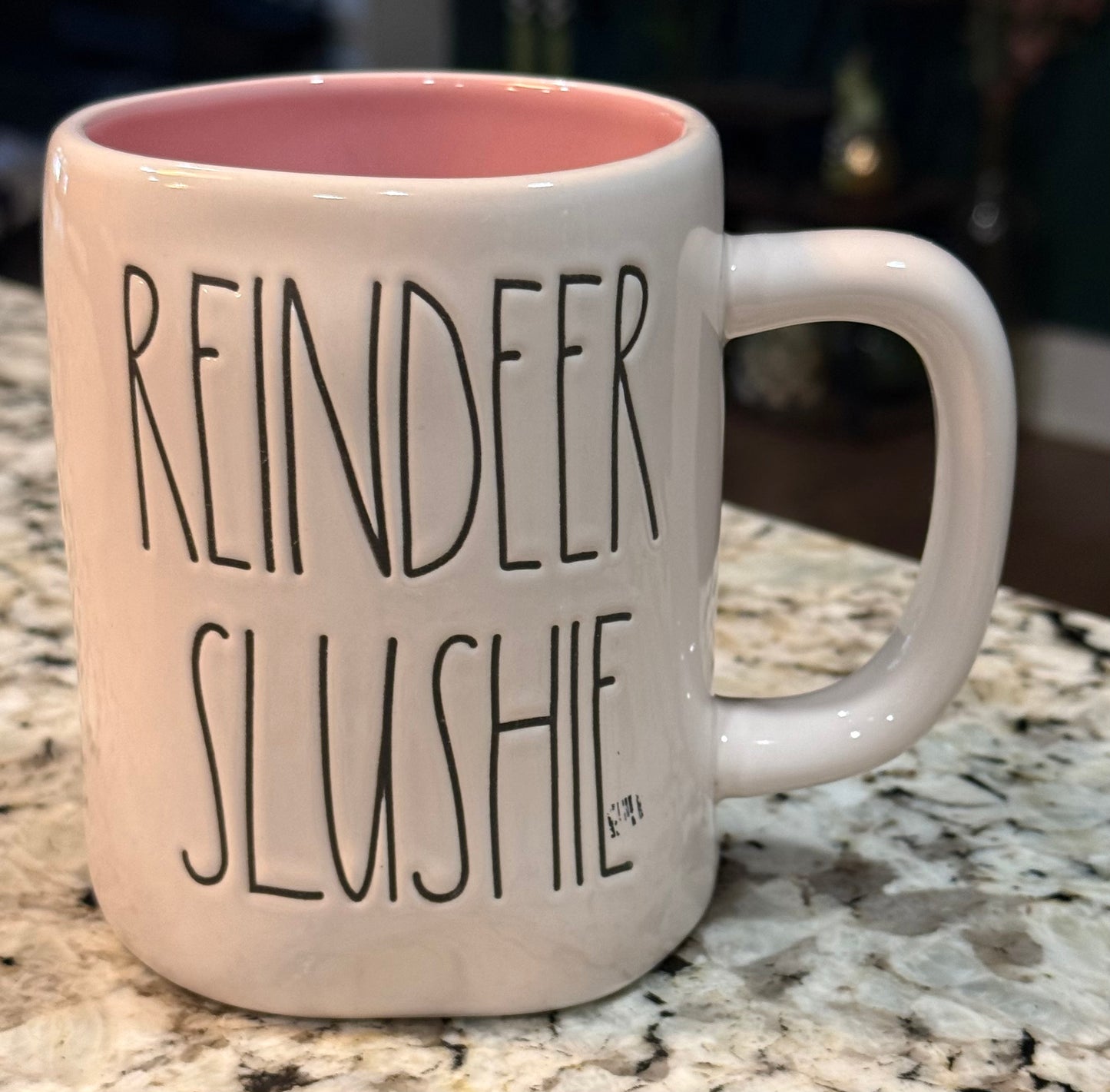 New Rae Dunn white ceramic Christmas coffee mug decor REINDEER SLUSHIE