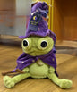 New large Moonlight Manor purple wizard hat plush frog Halloween decor
