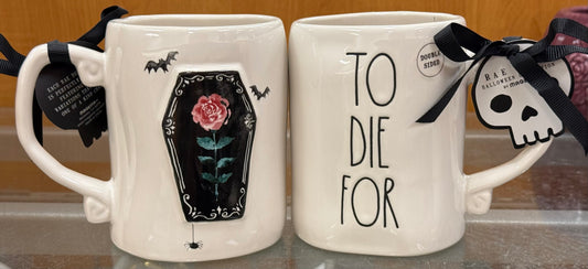 New Rae Dunn ceramic Halloween coffee mug TO DIE FOR