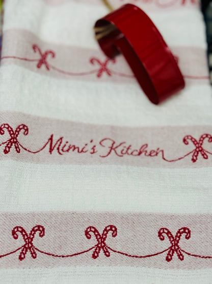 New 3-piece Christmas kitchen dish towel set with cookie cutter MIMI’S KITCHEN