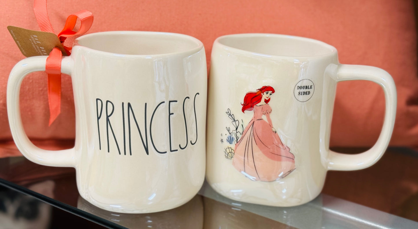 New Rae Dunn x Disney’s The Little Mermaid iridescent PRINCESS 👑 coffee mug