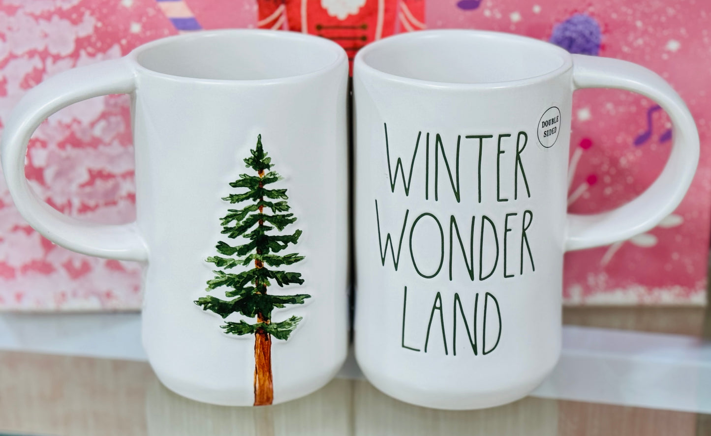 New Rae Dunn white ceramic Christmas coffee mug WINTER WONDERLAND