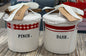 New Rae Dunn white ceramic PINCH. DASH. Cellar set