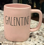 New Rae Dunn pink ceramic coffee mug GALENTINE